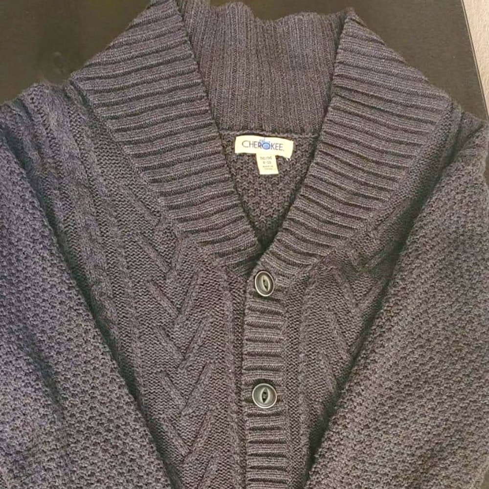 BOYS BUTTON DONE CARDIGAN